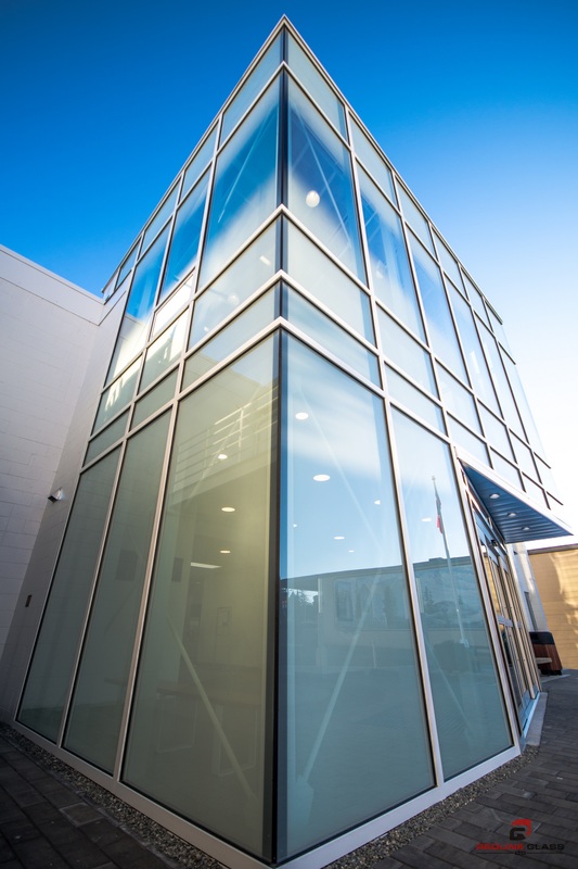 architectural glass window design build archie browning rec centre esquimalt