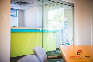 glass sliding door office installation vda architecture design firm