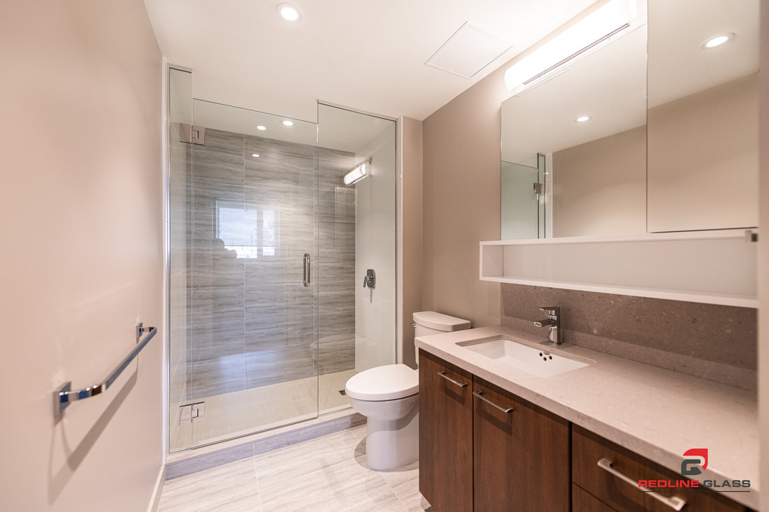 bathroom shower door installation redline glass design interior victoria bc