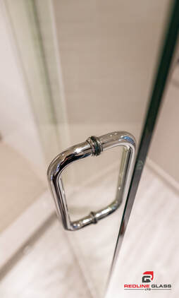 shower door hardware handle redline glass installation victoria bc